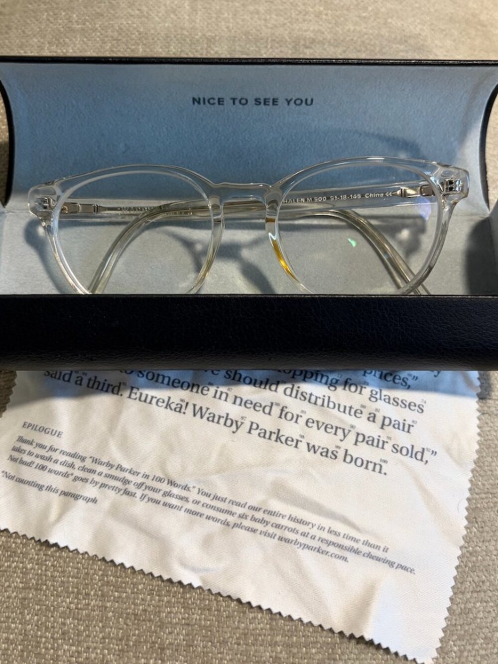 Warby Parker Whalen Glasses Frame in Crystal